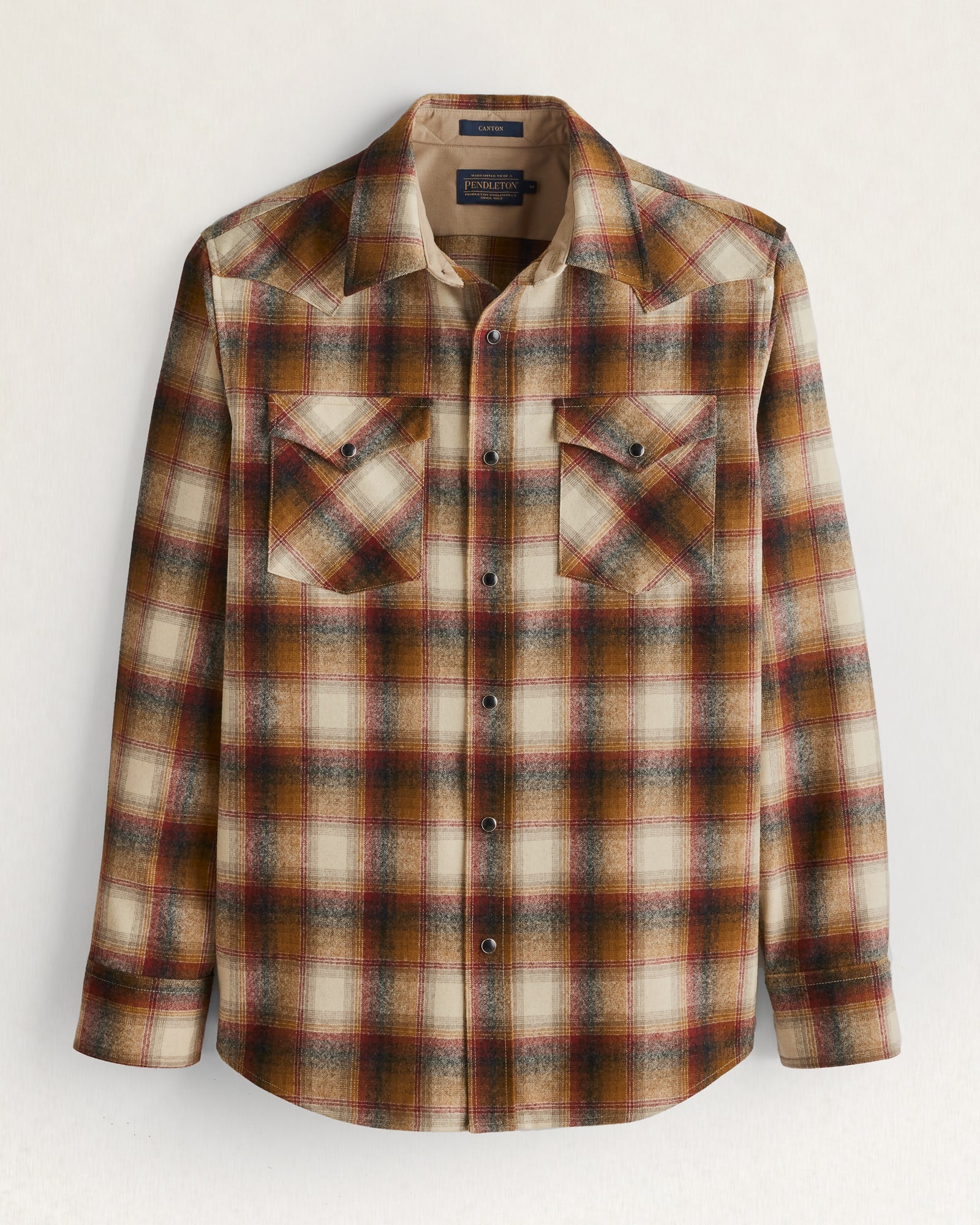 トップス 70's Pendleton wool western shirt 60s 70s PENDLETON Shirt, Vintage Wool Plaid Pearl Snap