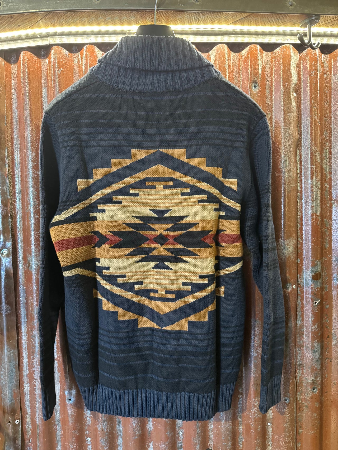Tumalo Shirt Navy/Rust - Pendleton
