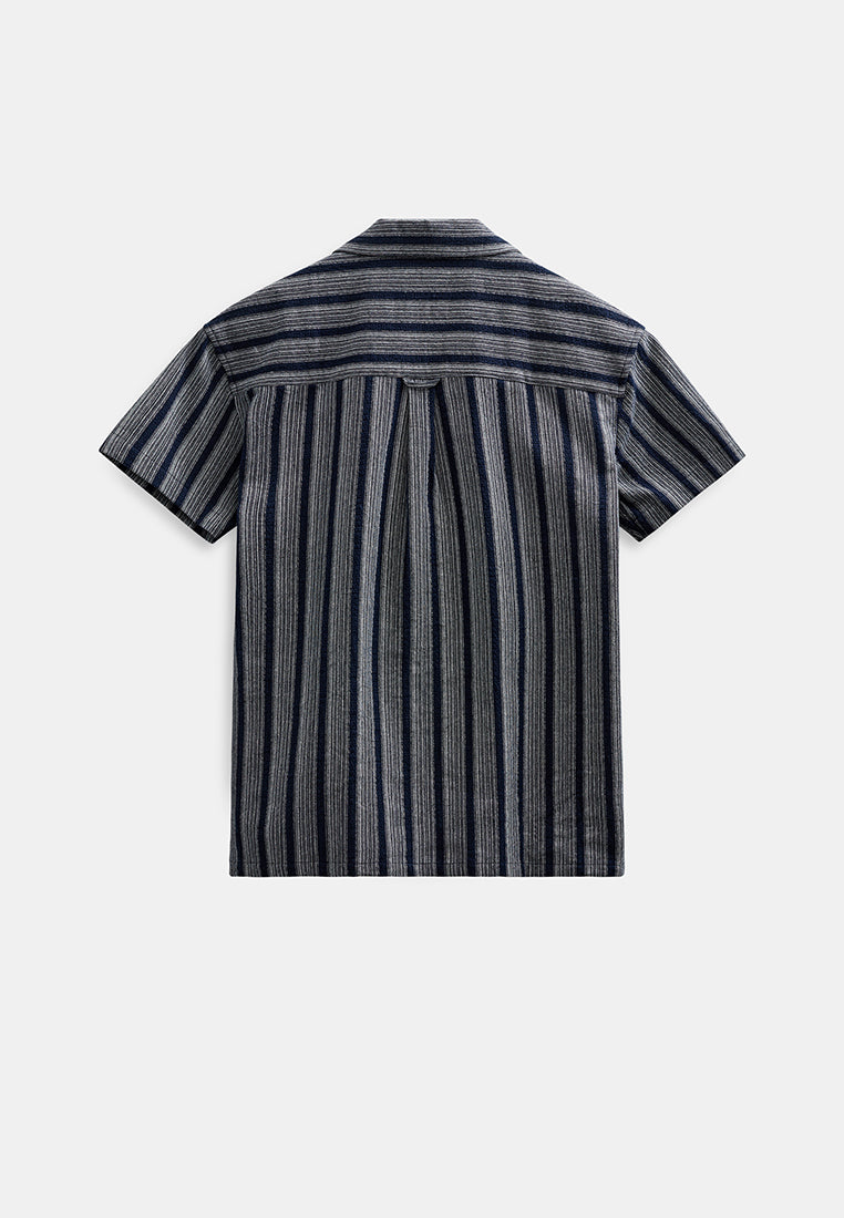 Akleander Dobby Stripe Short Sleeved Shirt - Anerkjendt