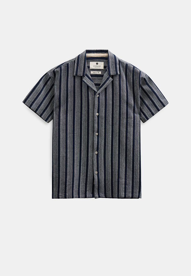 Akleander Dobby Stripe Short Sleeved Shirt - Anerkjendt