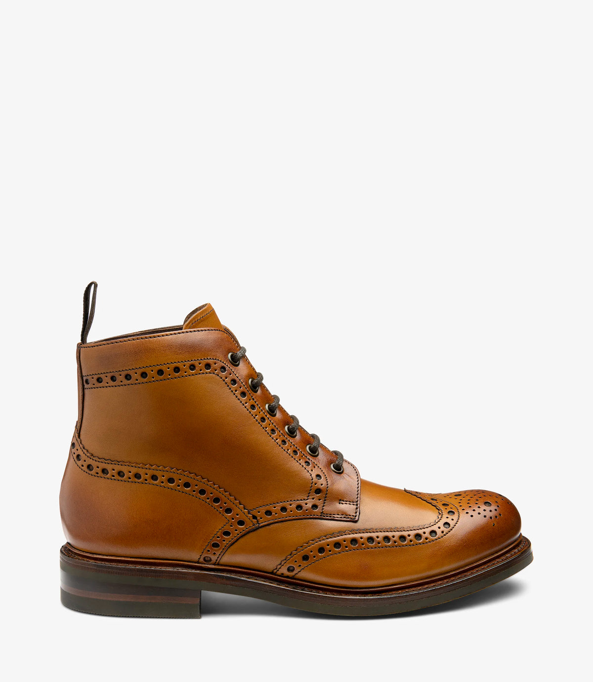 Bedale Burnished Calf Brogue Boot - Loake