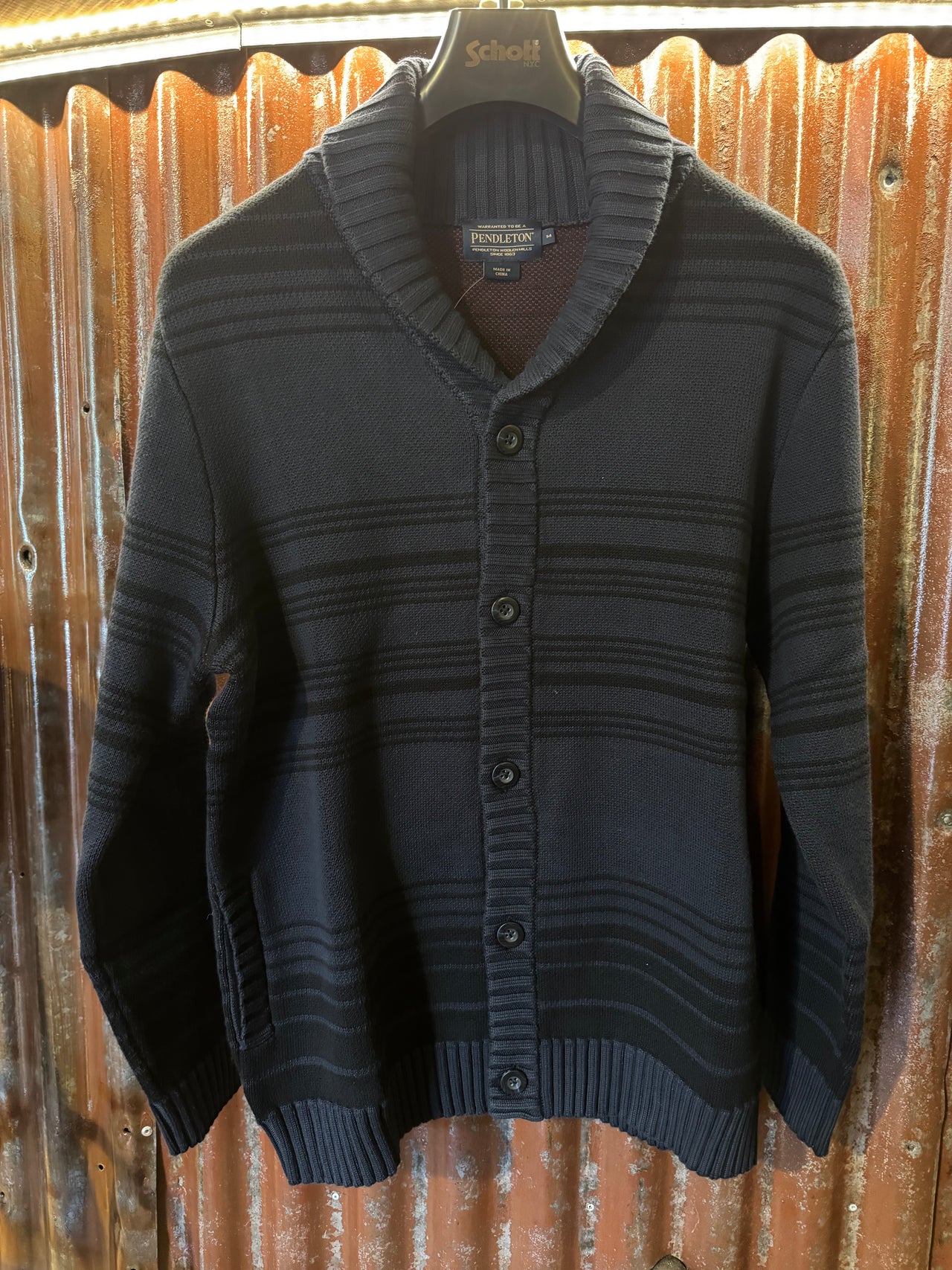 Tumalo Shirt Navy/Rust - Pendleton