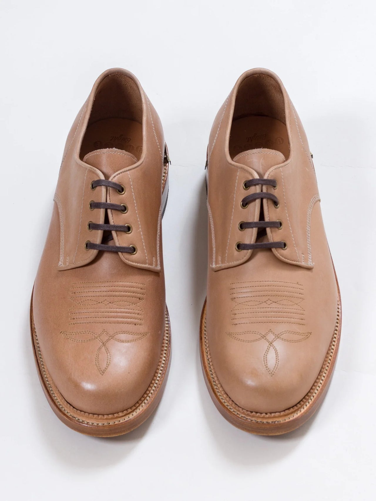 Western Derby Cream - Bright Shoemakers