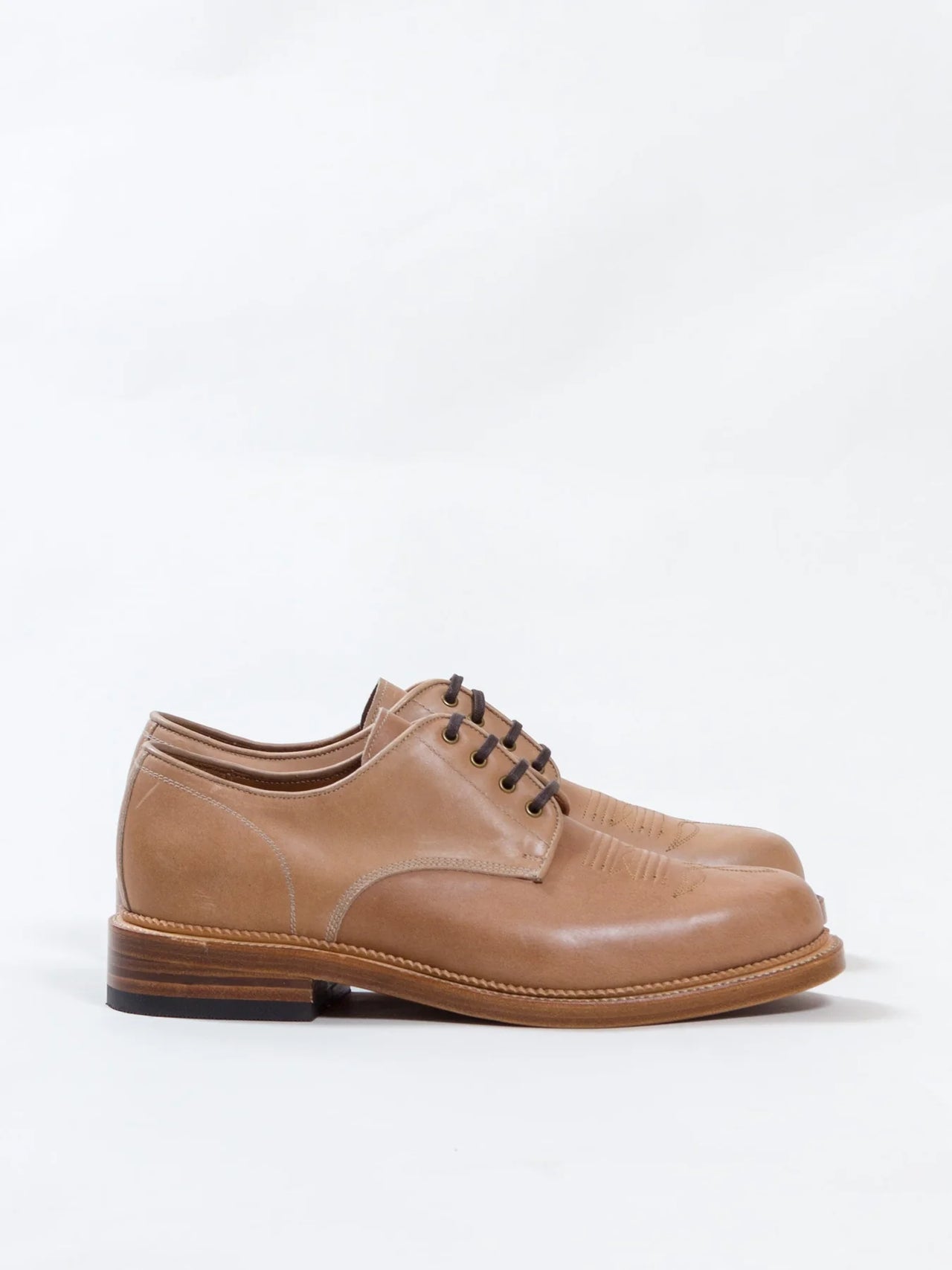 Western Derby Cream - Bright Shoemakers
