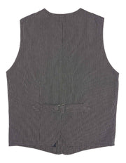 Gray sleeveless buttoned vest