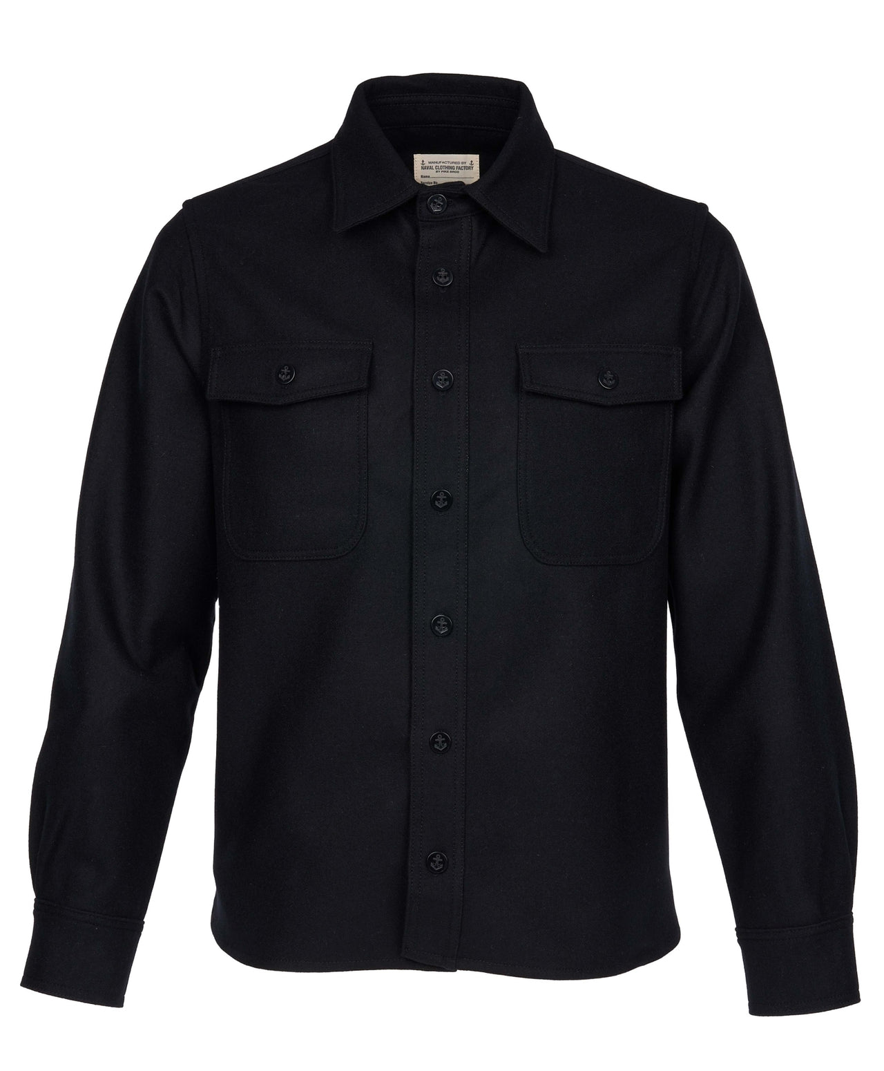 1943 CPO Shirt Black Wool - Pike Brothers