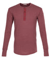 1927 Henley Shirt Long Sleeve, Granate Red - Pike Brothers