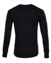 1927 Henley Shirt Long Sleeve, Faded Black - Pike Brothers