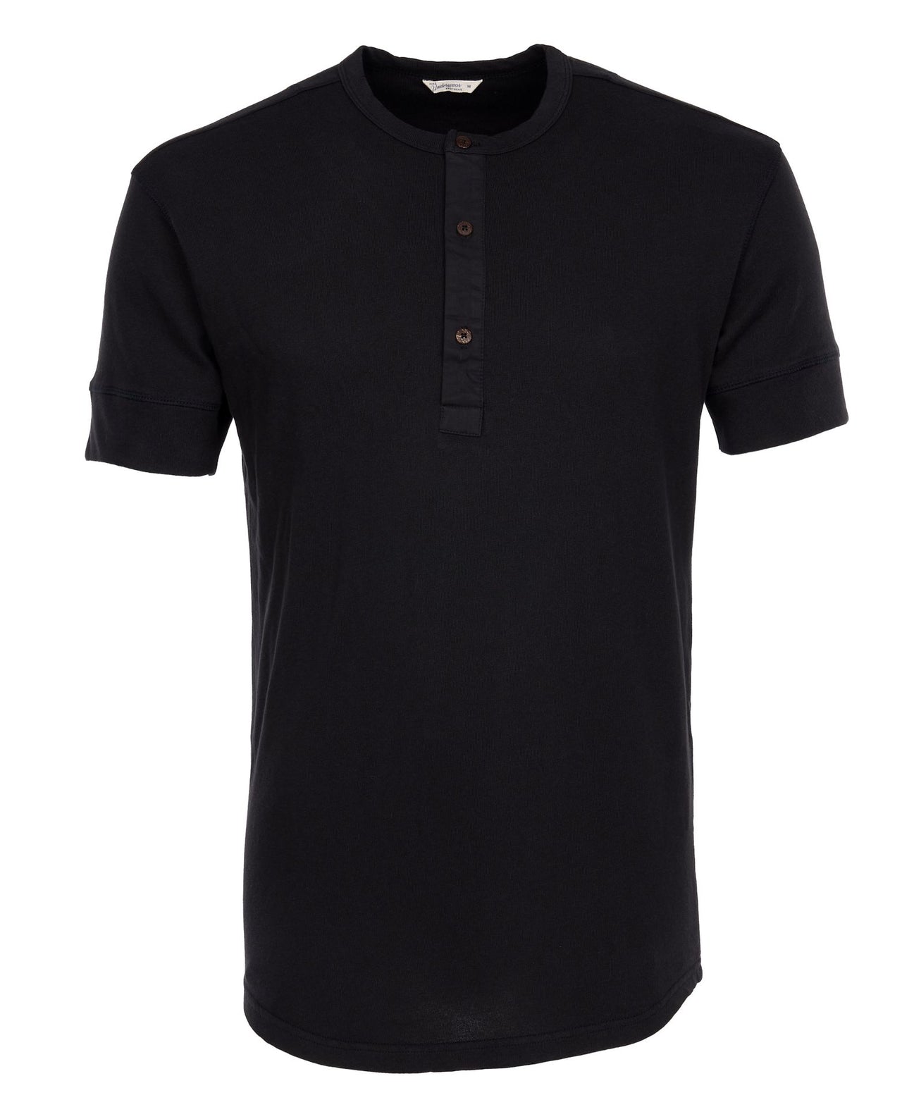 1927 Henley Shirt Short Sleeve, Faded Black - Pike Brothers
