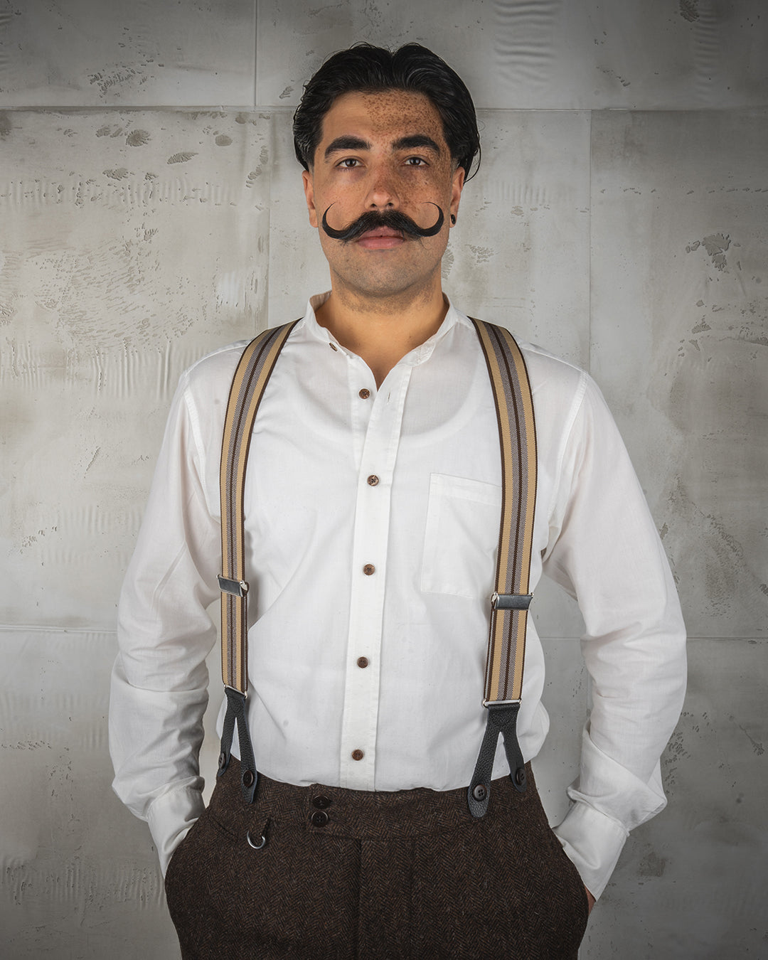 1937 Heavy Duty Braces brown - Pike Brothers