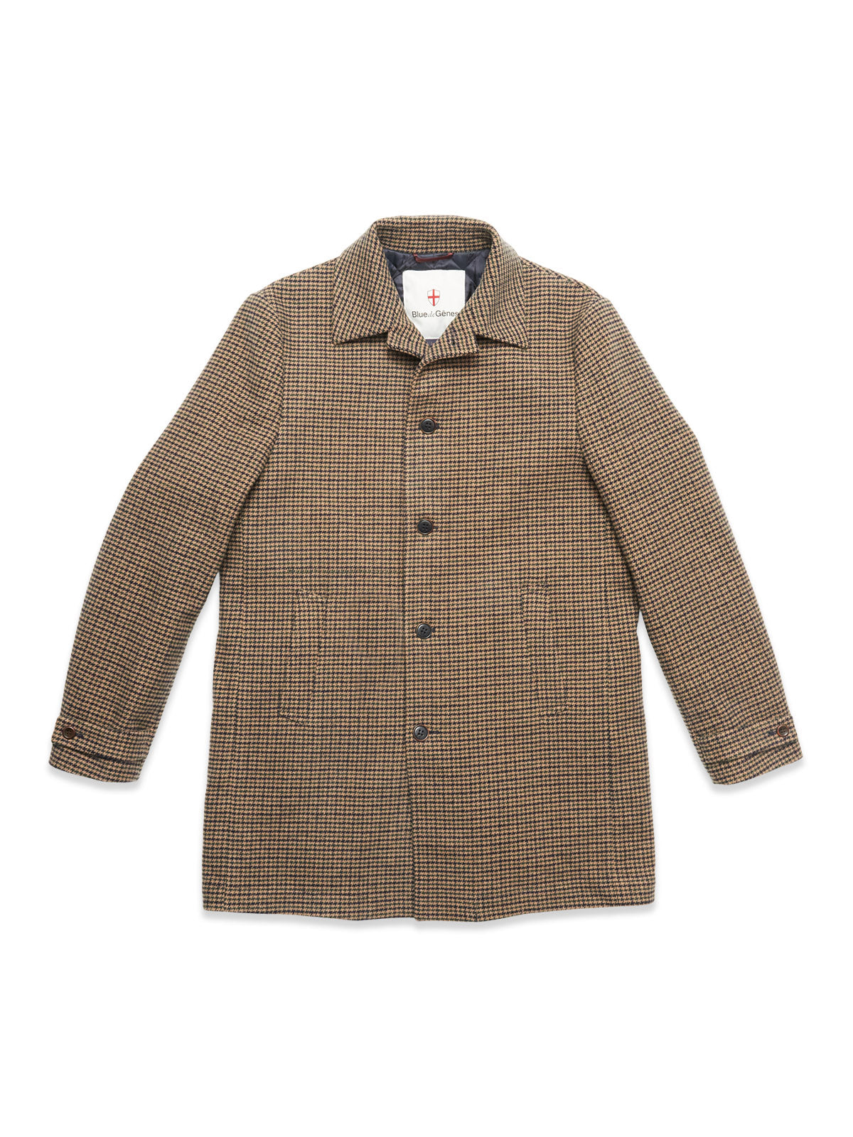 Massone Check Coat - Blue de Genes