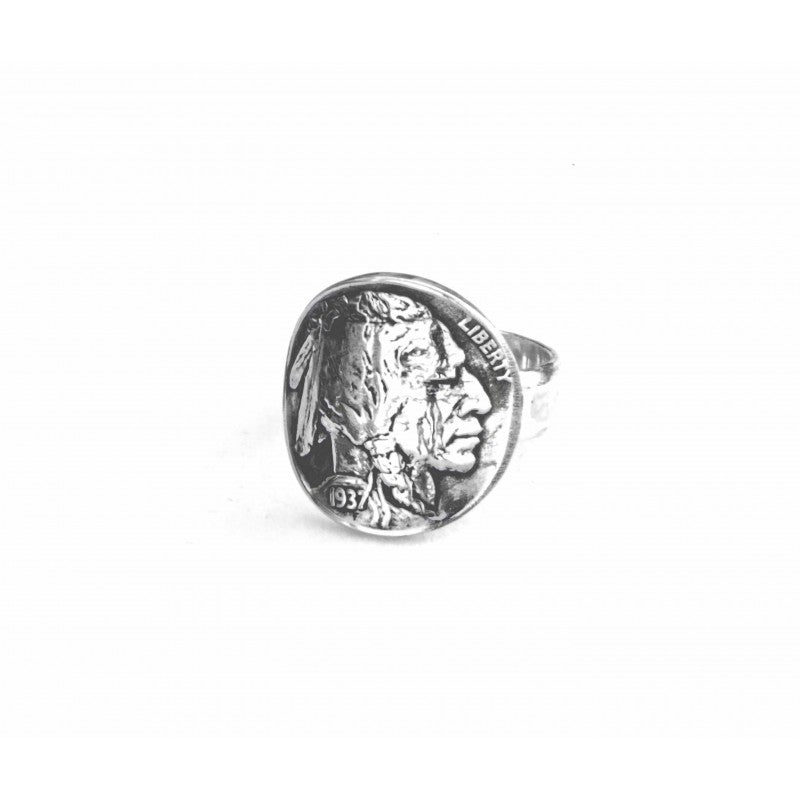 Indian Buffalo 5 cent ring - Black Pearl Creations