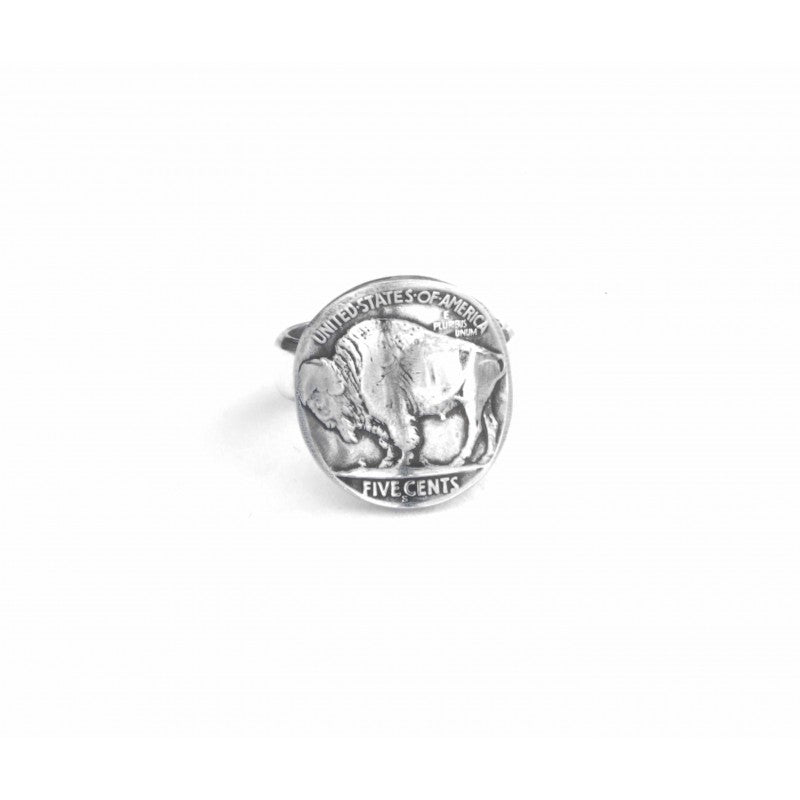 Indian Buffalo 5 cent ring - Black Pearl Creations