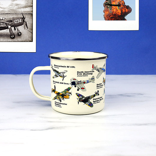 Enamel Mug, Planes - Gift Republic