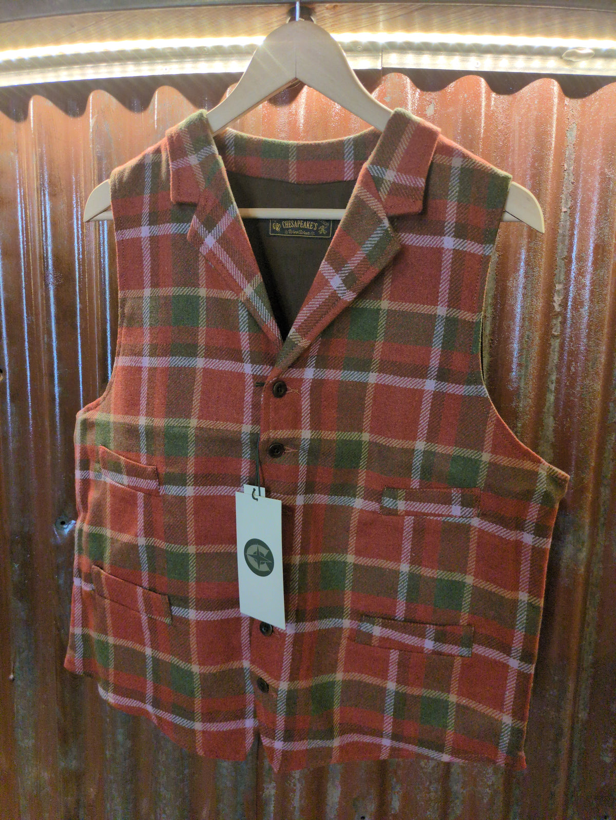 Tartan Wool Vest Henley - Chesapeake's