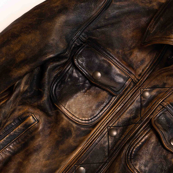 Terracotta Deserto Leather Jacket - Shangri-La Heritage