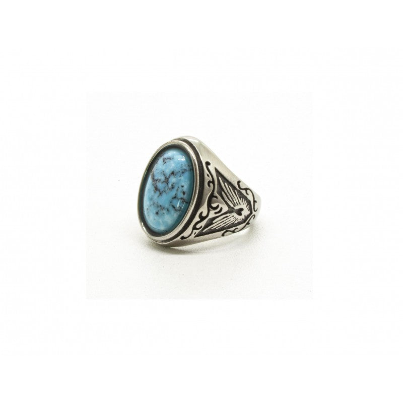 Signet Ring Kingman Turquoise - Black Pearl Creations