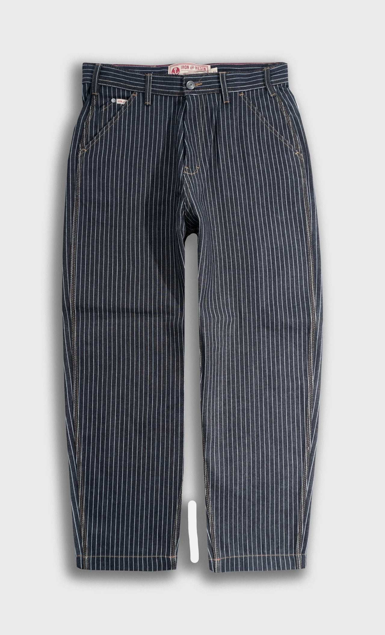 Trapper Striped Denim Pant - Iron and Resin