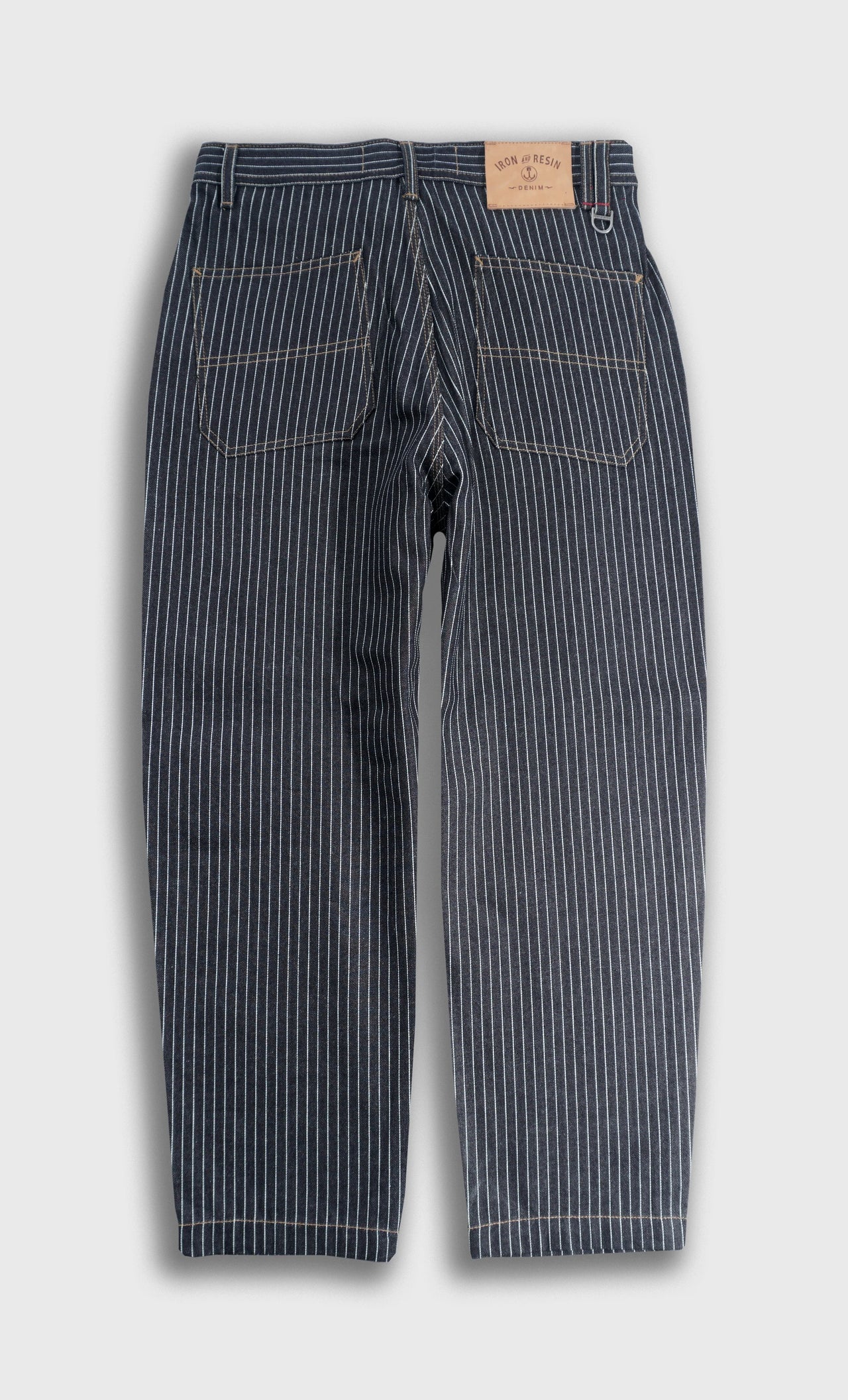 Trapper Striped Denim Pant - Iron and Resin