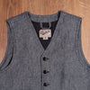 1905 Hauler Vest Grey Striped Linen - Pike Brothers