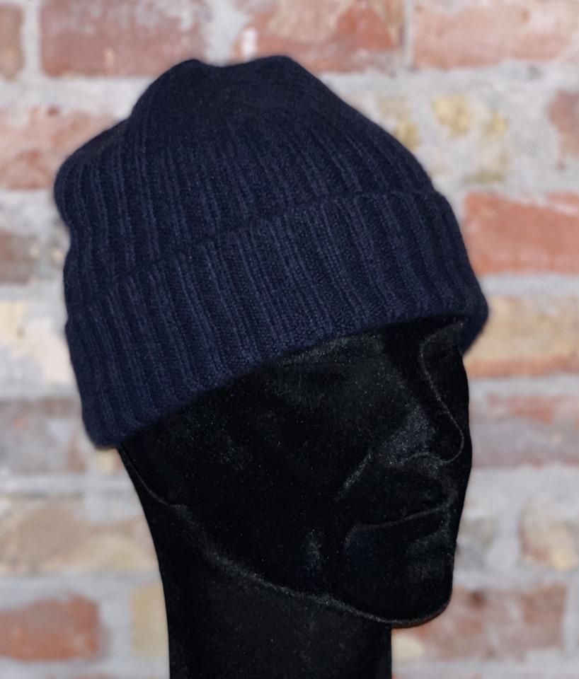Beanie Cashmere Navy Blue - Amanda Christensen