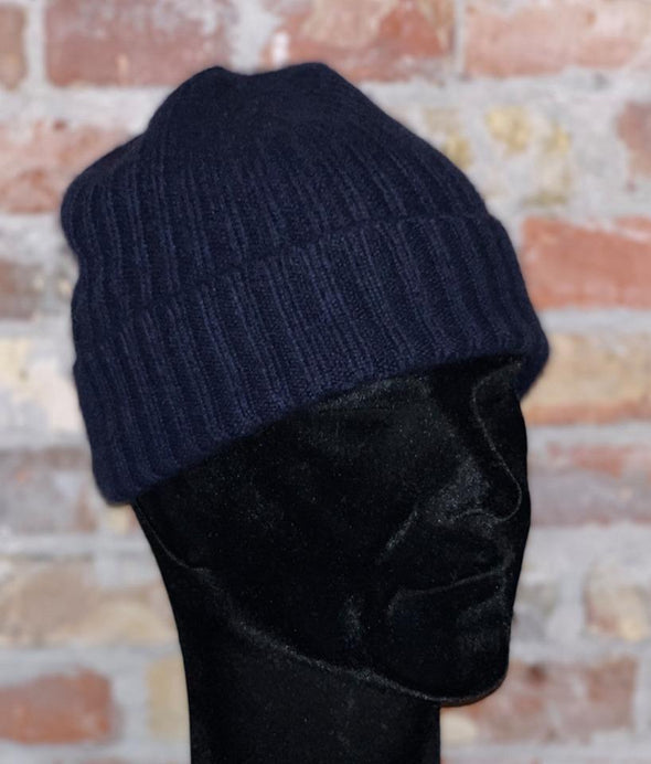 Beanie Cashmere Navy Blue - Amanda Christensen