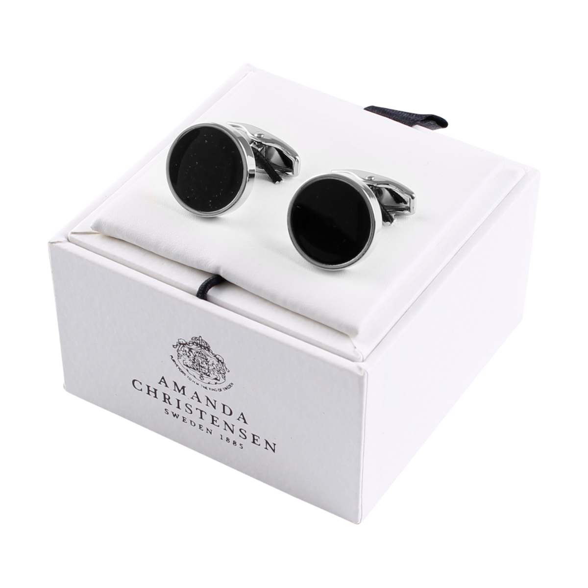 Cufflinks, Circle Black Onyx - Amanda Christensen