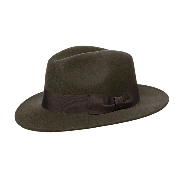 Fedora Wool Hat Dark Olive - Wigéns