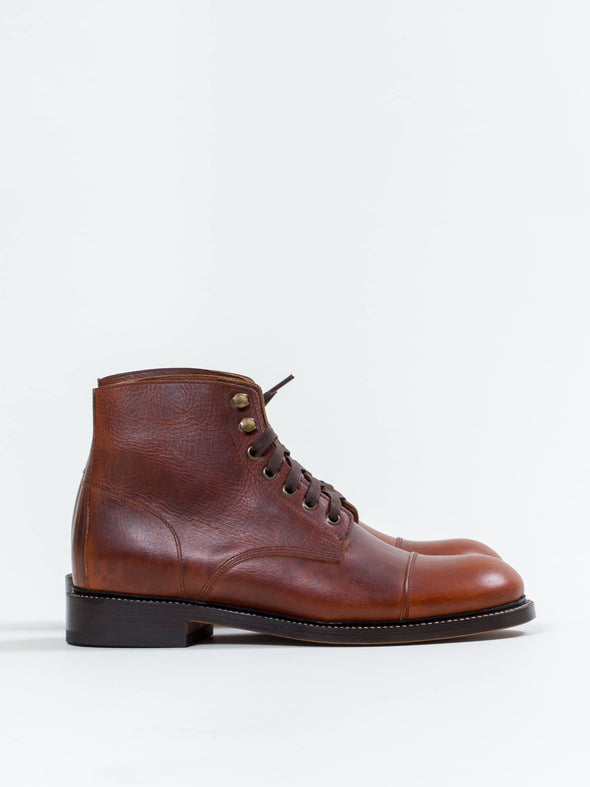 Lace Boot, Wax Caramel - Bright Shoemakers