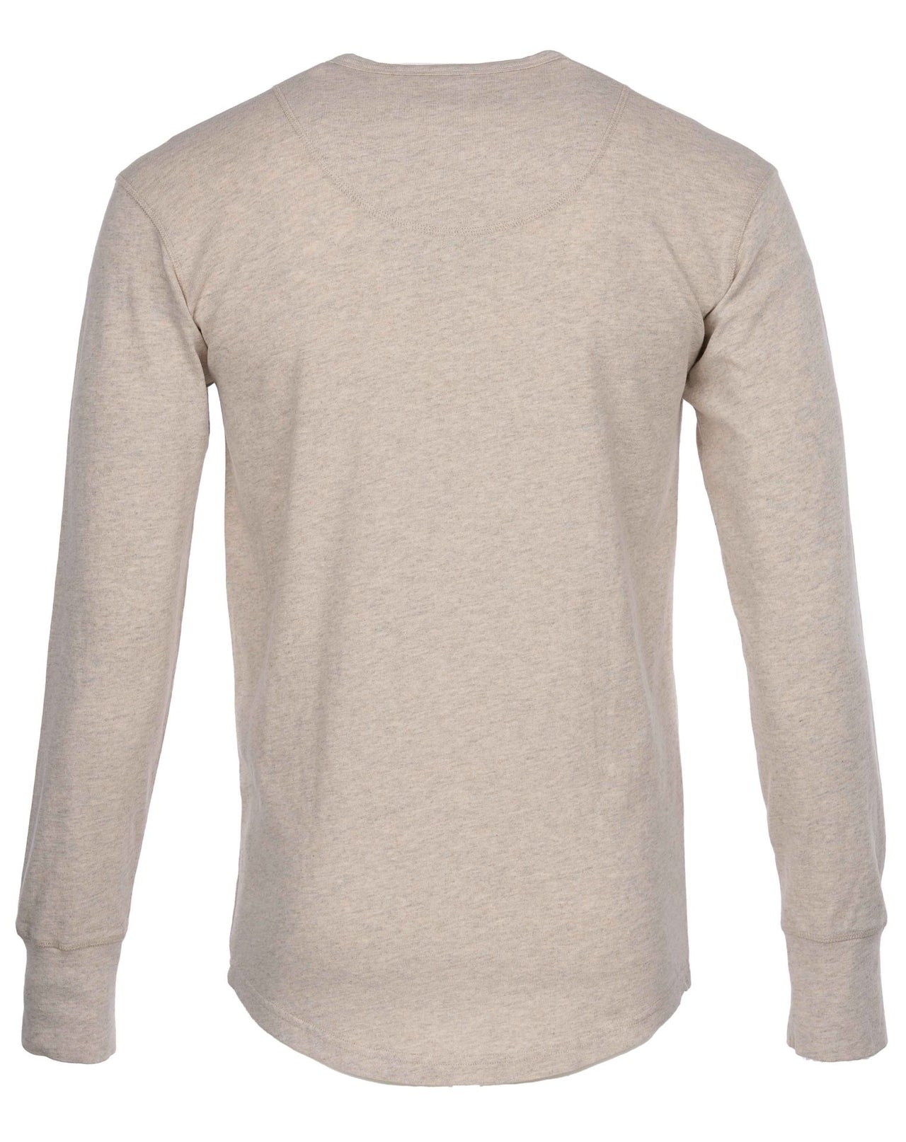 1927 Henley Shirt Long Sleeve, Ecru Melange - Pike Brothers