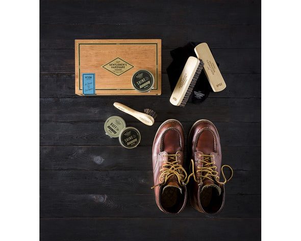 Shoe Shine Kit Wood - Gentlemen's Hardware