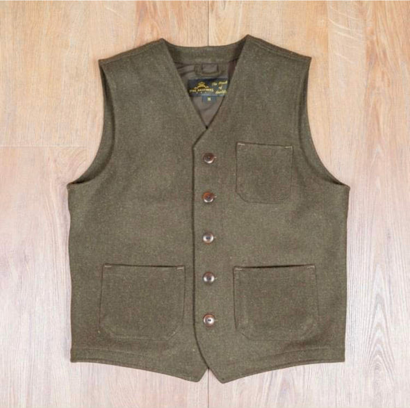 1937 Roamer Vest Beaver Green - Pike Brothers