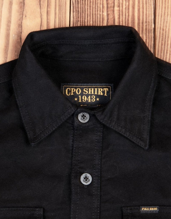 1943 CPO  Shirt Moleskin, Sulphur Black - Pike Brothers