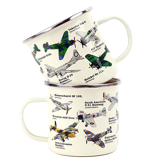 Enamel Mug, Planes - Gift Republic
