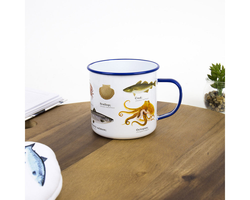 Enamel Mug, Sea life - Gift Republic